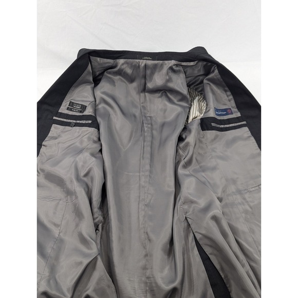 Ermenegildo Zegna Saks Fifth charcoal Slim Fit Suit Jacket Wool Blazer 44L 48" - Picture 7 of 15